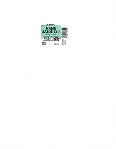 1 Oz Spray Front Label (Hand Sanitizer 1oz Spray Label Front Panel)